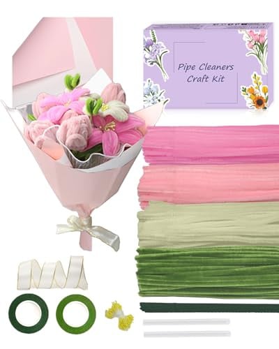 400 Piece Pipe Cleaner Bouquet Making Set