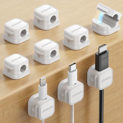 Joyroom Magnetic Adhesive Cable Clips Cord Organizer 9-Pack Deal