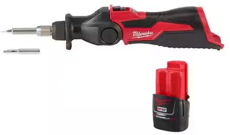 Milwaukee M12 12-Volt Lithium-Ion Cordless Soldering Iron + 2.0Ah Compact Battery