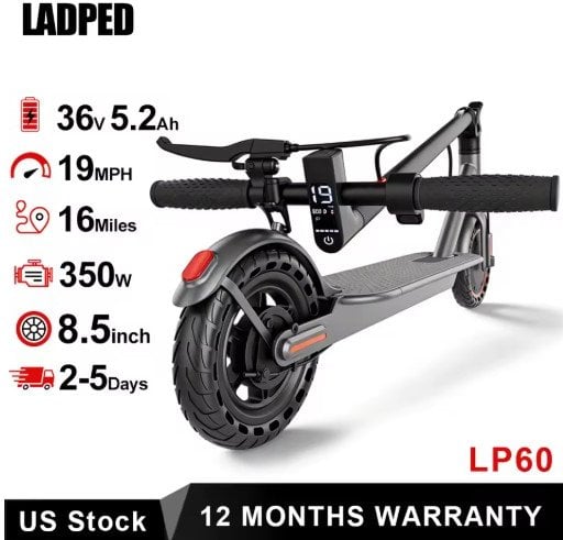 AOVOPRO LADPED LP60 350W Electric Scooter 8.5" Tire Deal