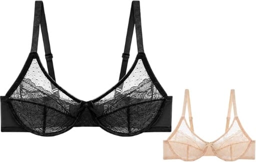 Lace Adjustable Strap Bra 