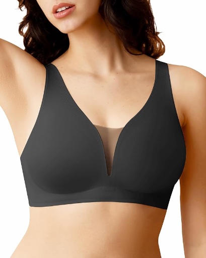 Women's Wireless Full Coverage Deep V Mesh Bralettes