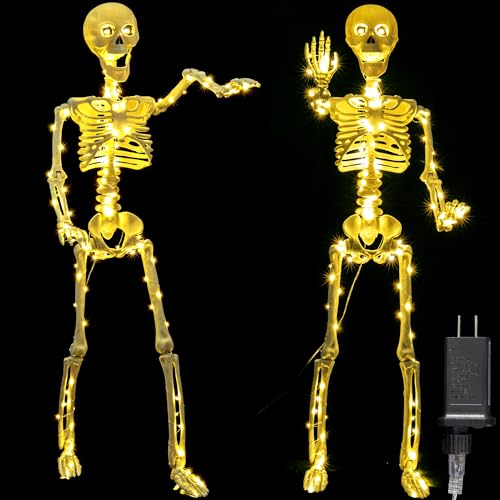 Light-Up Halloween Skeletons 2-Pack 40-inch Deal