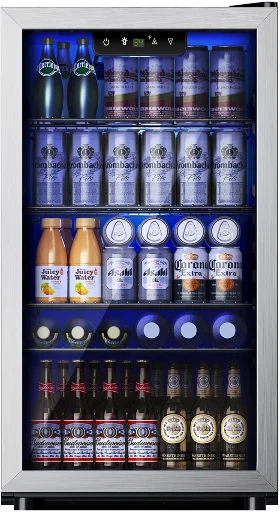 Simzlife 130 Cans (12oz.) 3.3 Cubic Feet Freestanding Beverage Refrigerator Deal