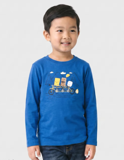 Baby & Toddler Boys Long Sleeve S'mores Graphic Tee