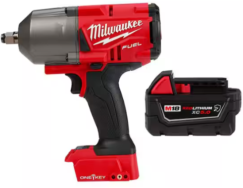 Milwaukee M18 FUEL ONE-KEY 18V 1/2 in. Impact Wrench w/ 5.0 Ah Battery Deal