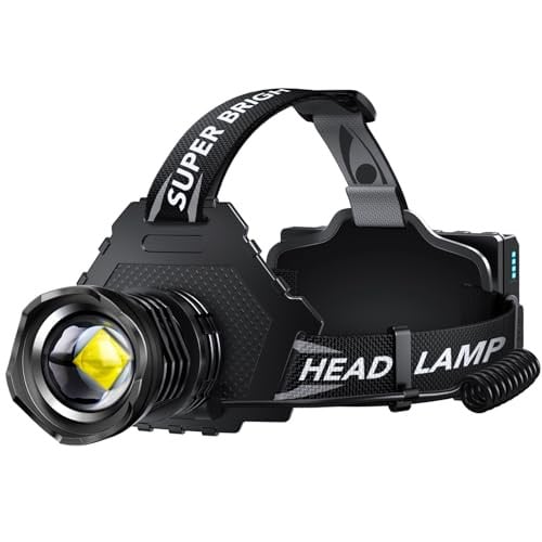 AKNEAR Zoomable Rechargeable LED Headlamp 99,000LM w/ 12 Modes