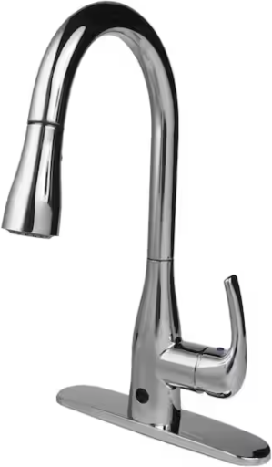 FLOW Motion Activated Single-Handle Pull-Down Sprayer Kitchen Faucet, Chrome
