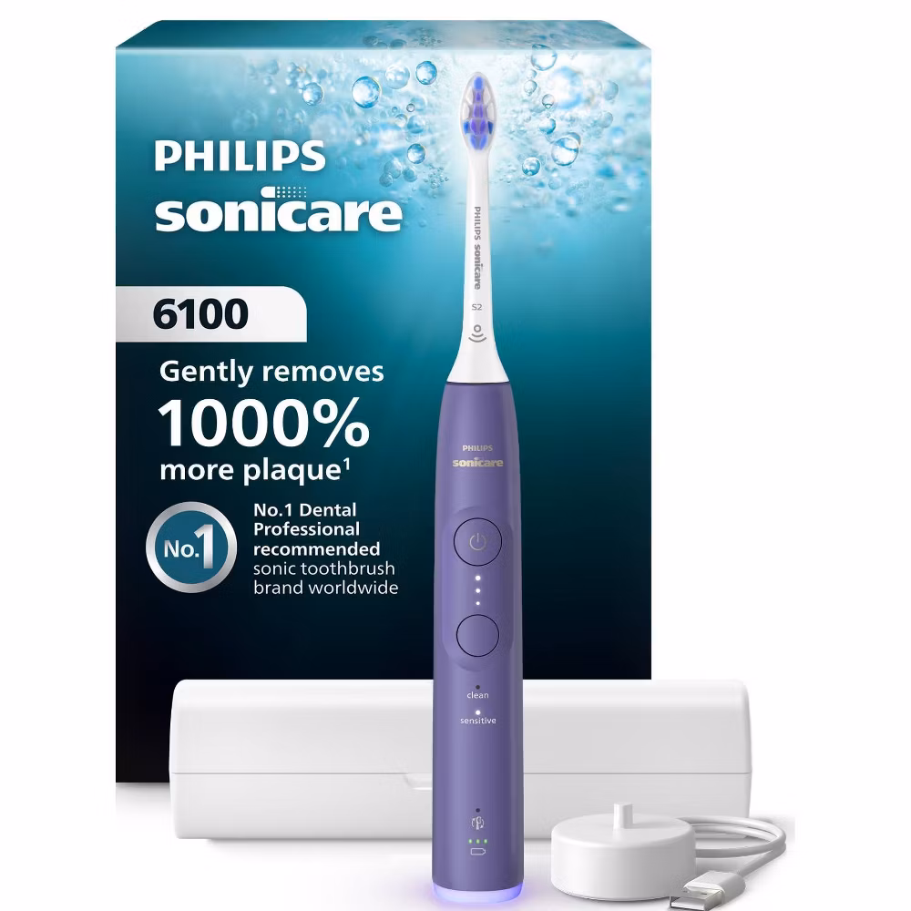 Philips Sonicare 6100 Rechargeable Electric Toothbrush w/ Travel Case Deal