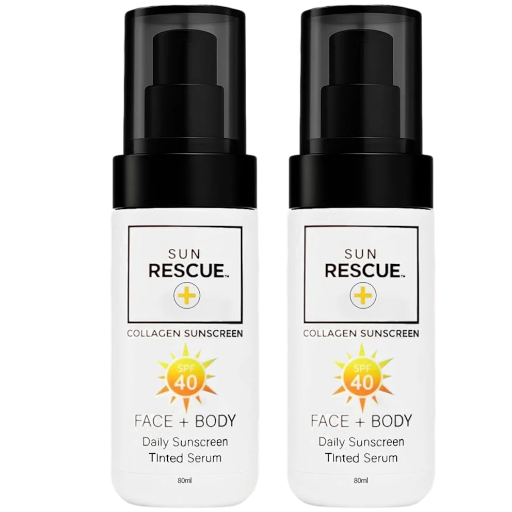 2-Pack Sun Rescue SPF 40 80ml Tinted Collagen Sunscreen with Vitamin C