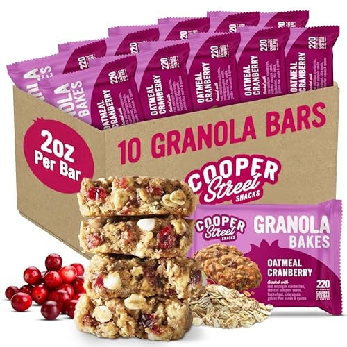 Cooper Street Granola Bakes 2oz Big Oatmeal Granola Bars 20-Pack Deal
