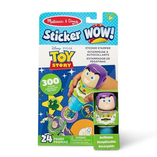 Melissa & Doug Sticker Wow! Buzz Lightyear 24-Page Activity Pad and Sticker Stamper