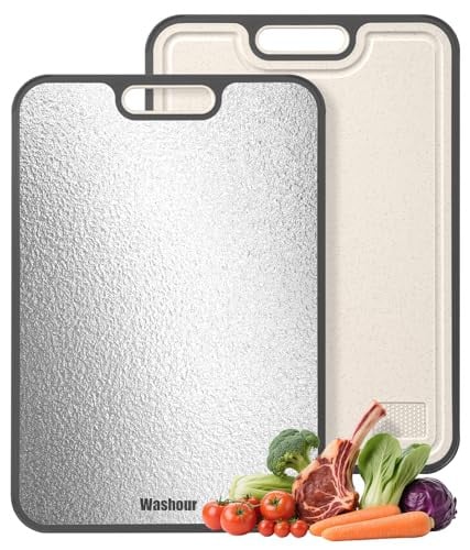 Washour 16" x 11" Non Toxic Stainless Steel & PP Double-Sided Cutting Board Deal