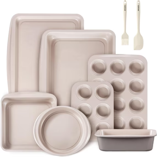 CAROTE 9-Piece Stackable Nonstick Bakeware Set