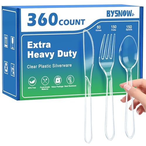 BYSNOW 360-Count Silverware Plasticware Deal
