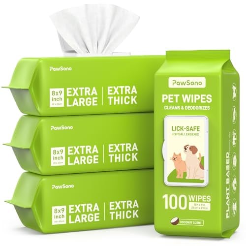 400-Count Hypoallergenic Pet Wipes for Dogs, Cats & Small Animals (Coconut Scented) Deal