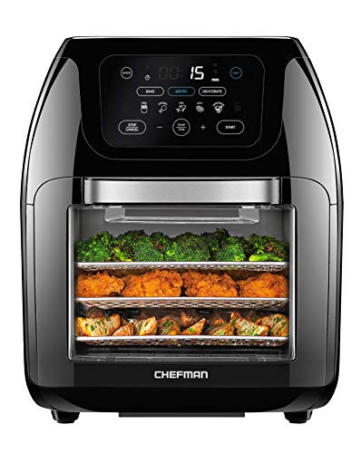 CHEFMAN Multifunctional Digital Air Fryer+ Rotisserie, Dehydrator, Convection Oven XL 10L