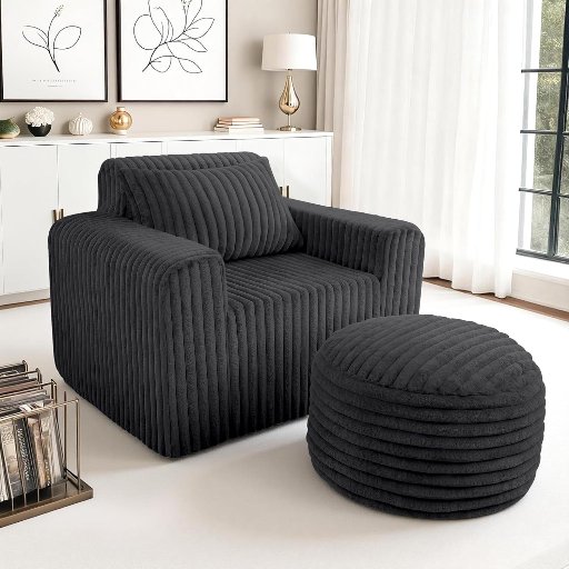 Giant Bean Bag Chairs with Ottoman