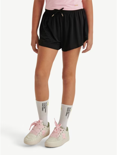 Justice Girl's Flutter Shorts (Sizes XS-XLP, Black/White)