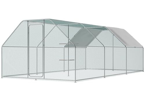 Wonline Metal Chicken Pen w/ Climbing Frame 236" x 118" x 78"