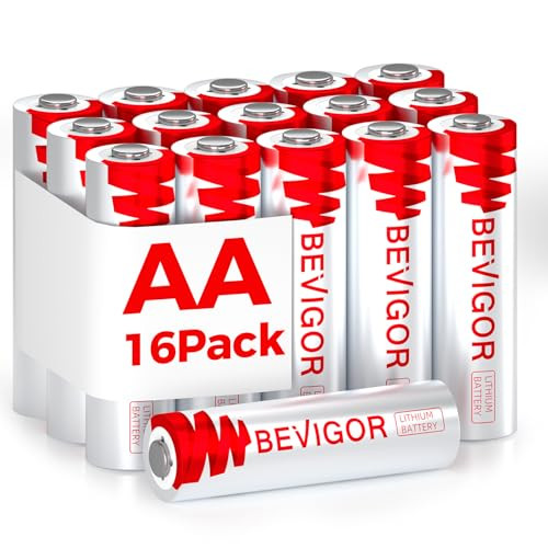 Bevigor AA Lithium Batteries 16-Pack