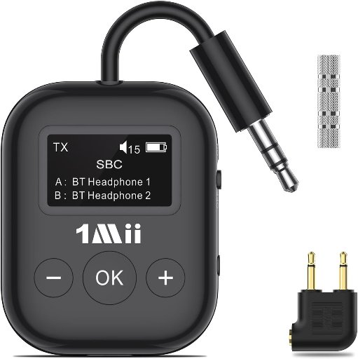 1Mii SafeFly Min Bluetooth 5.3 Transmitter for Airplane