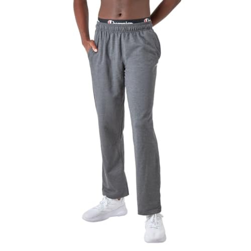 Champion Men's Open-Bottom Sweatpants Granite Heather Deal