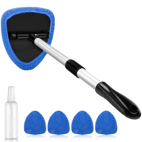 AstroAI Extendable Windshield Cleaner w/ 4 Microfiber Pads