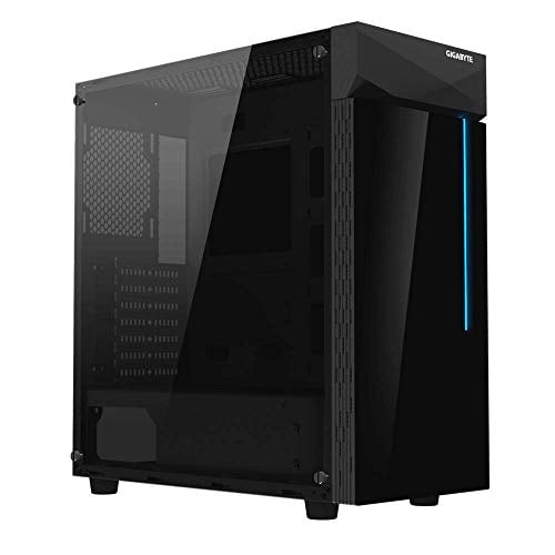GIGABYTE C200 Glass Black Mid Tower PC Gaming Case Tempered Glass