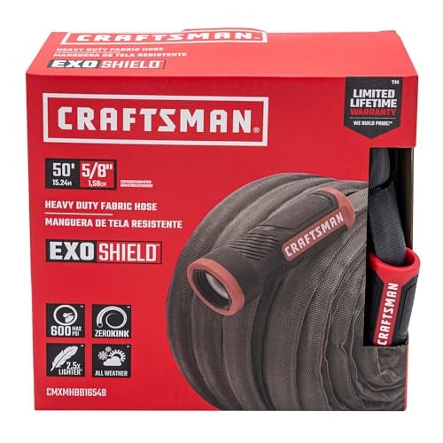 CRAFTSMAN ExoShield Heavy-Duty Fabric Hose 50 Feet x 5/8 Inch Deal