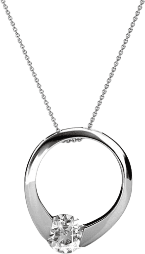 Cate & Chloe Dahlia 18k White Gold Plated Pendant Necklace with Swarovski Crystal