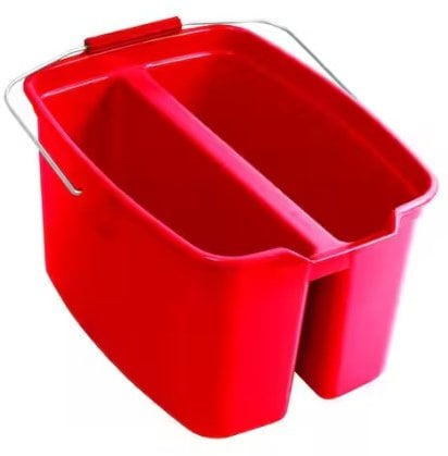 Rubbermaid 19 Qt. Red Plastic Double Bucket Deal
