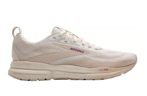 Brooks Trace 4 Running Shoes: Women's (White/Tan)