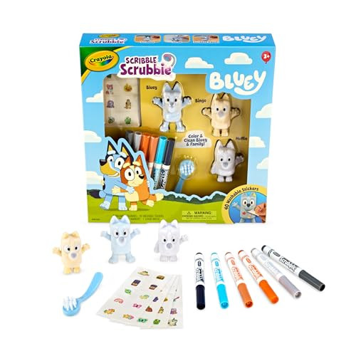 Crayola Scribble Scrubbies Deluxe Bluey Playset w/ Washable Stickers