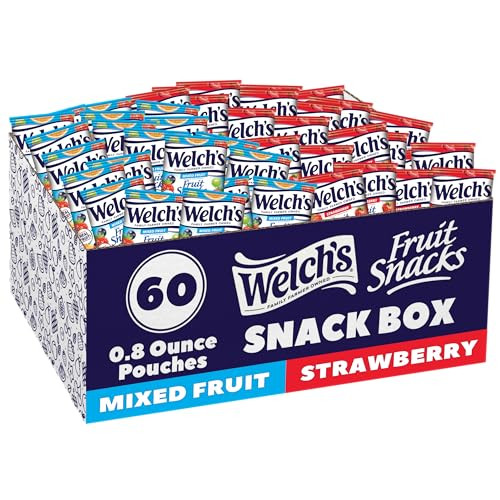 Welch's Fruit Snacks 60-Count 0.8-Oz Bags (Mixed Fruit & Strawberry)