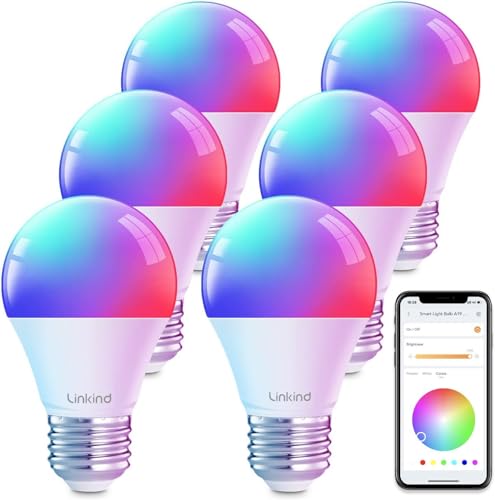 Linkind Smart Color-Changing A19 E26 Wi-Fi LED Light Bulbs 6-Count Deal
