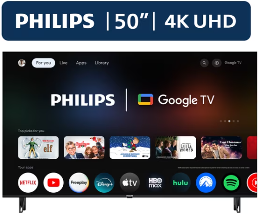 Philips 50" 4K UHD LED Google Smart TV Deal