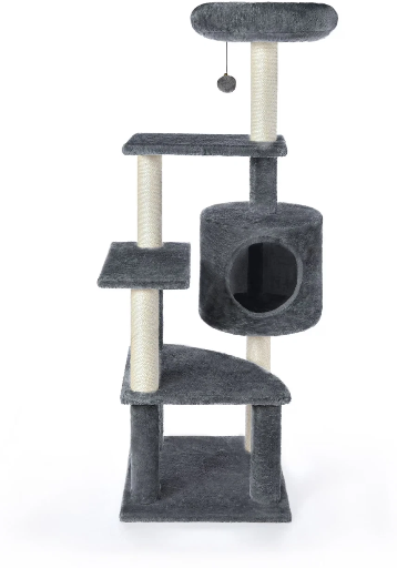 Vibrant Life Medium Cat Tree Tower with Scratching Post and Cozy Condo, Gray Deal