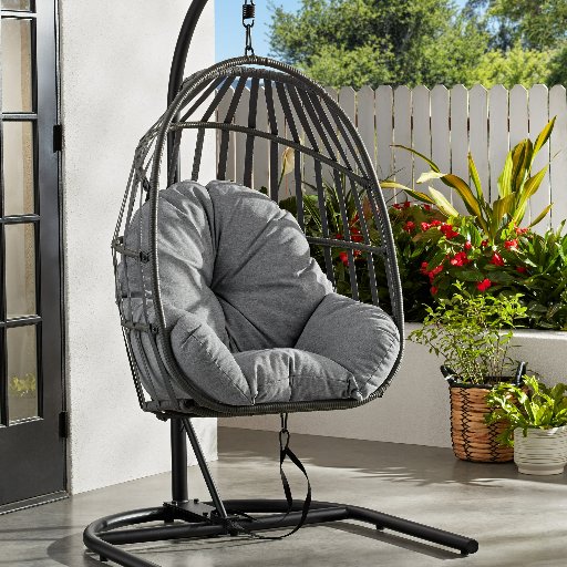 Mainstays Outdoor Wicker Hanging Egg Chair