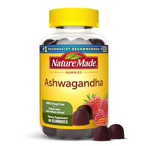 Nature Made Ashwagandha Gummies Vegan KSM-66 Stress Support 60 Count Deal
