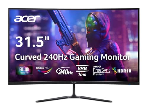 Acer Nitro 31.5in FHD 1920x1080 Curved 240Hz Gaming Monitor ED320Q W0biip Deal