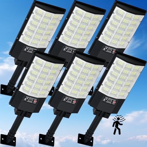 TFKK Motion Sensor Solar Lights w/ Remote Control 6-Pack Deal