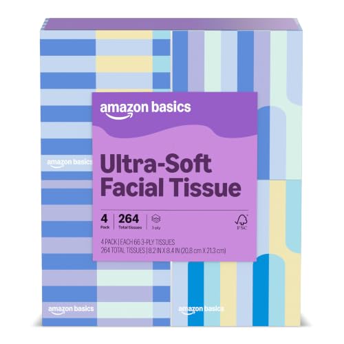 Presto! Ultra-Soft 3-Ply Premium Facial Tissues 4-Pack 66-Count