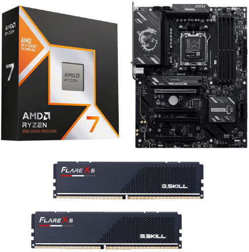 AMD Ryzen 7 9800X3D + MSI B850 Gaming Pro WiFi6E + 32GB DDR5-6000 Bundle