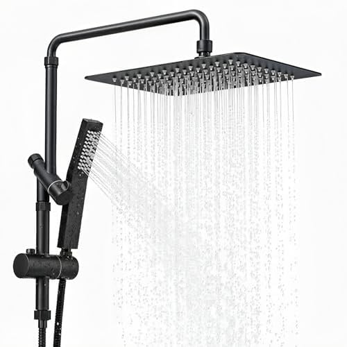 10 Inch Metal Rain Shower Heads with Handheld Spray Combo Deal