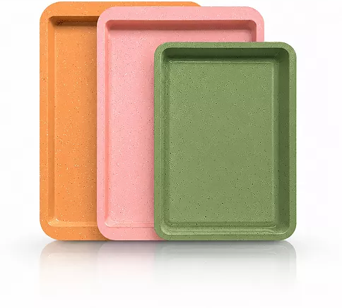 Art & Cook 3-Piece Ceramic Nonstick Cookie Sheet Set