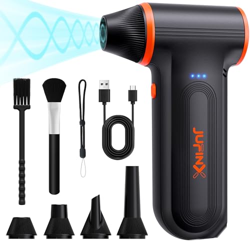 JUFINX X117 Rechargeable Electric Mini Compressed Air Duster w/ 4 Nozzles & 2 Brushes Deal