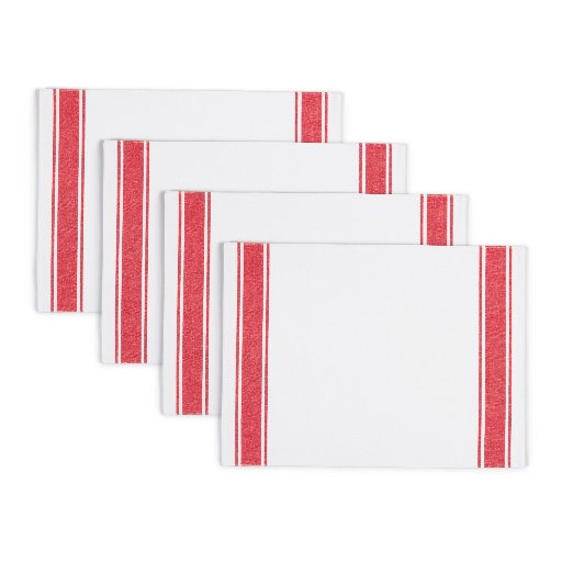 4-Pack Better Homes & Gardens Farma Bistro Fabric Placemat (Red)