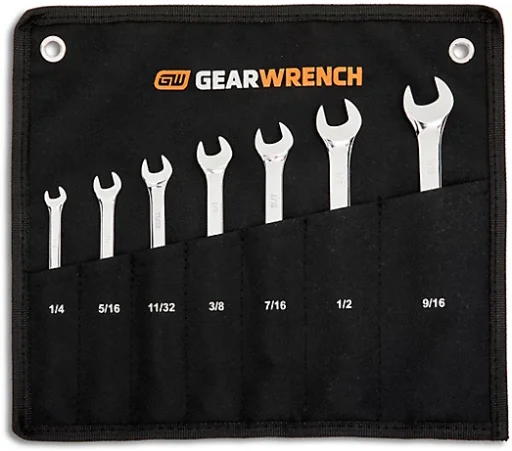 GEARWRENCH 7-Pc. SAE Wrench Set in Canvas Roll