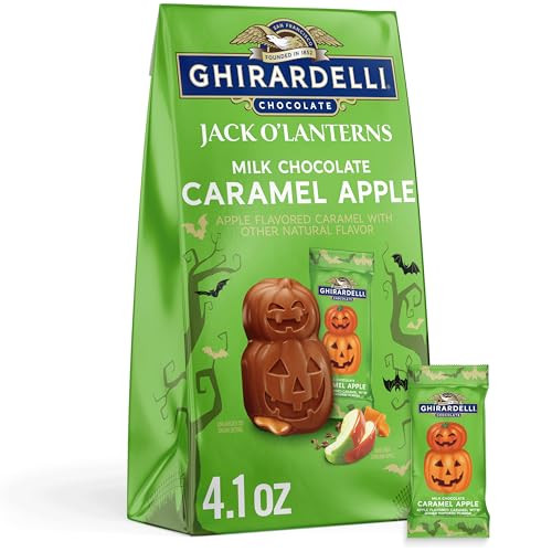 GHIRARDELLI Milk Chocolate Caramel Apple Jack O’ Lanterns 4.1 oz Bag